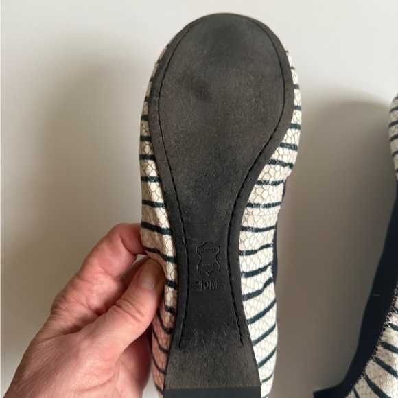 Caroline 2 Snake-Print Ballet Flat, Navy/Ivory size 10 Medium - Picture 12 of 13